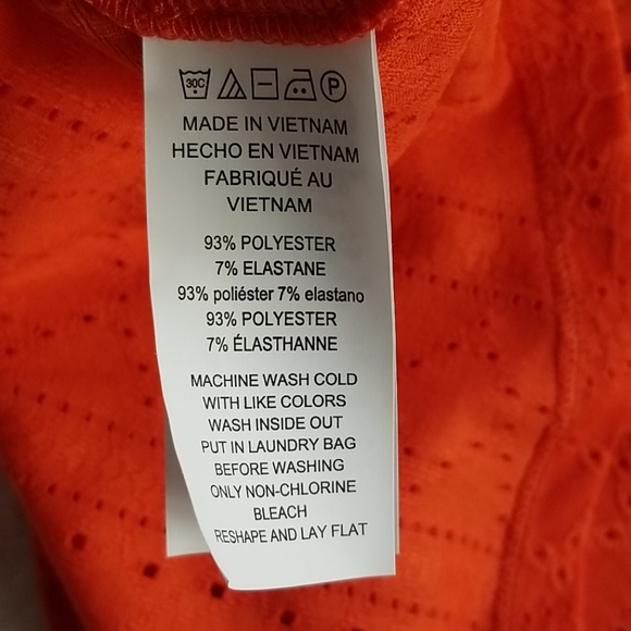 Michael Kors Burnt Orange Flowy Blouse - Picture 6 of 7